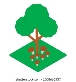 Mushroom season icon. Isometric illustration of mushroom season vector icon for web