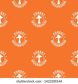 Mushroom season pattern vector orange for any web design best