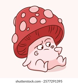 Mushroom Set Cute Illustration Design