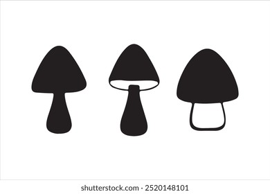 Mushroom set hand drawn illustration