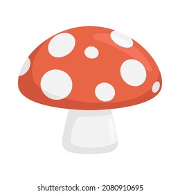 Mushroom Sign Emoji Icon Illustration. Fungi Vector Symbol Emoticon Design Clip Art Sign Comic Style.