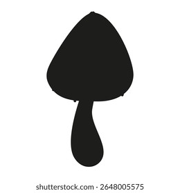 Silhueta de cogumelos. Glifo de toadstool florestal para corte a laser. Vetor