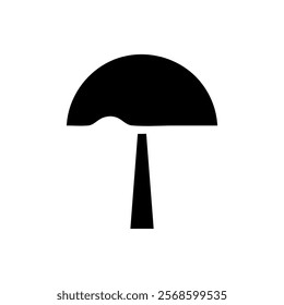 Mushroom silhouette icon. Concept of nature, simplicity, and minimalism.