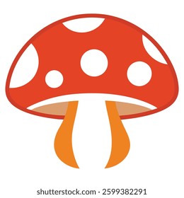 Mushroom silhouette vector on white background