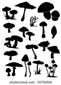 Mushroom silhouettes