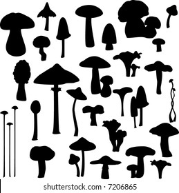 mushroom silhouettes