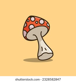 Mushroom simple cartoine Vektorsymbol Vektorsymbol