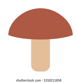mushroom simple simple color illustration. Icon, graphic symbol, part of image design , fruits and kitchen related items