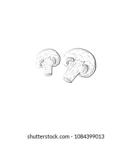 Mushroom simple icon.Vector