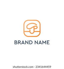 Vector de diseño de logotipo sencillo para hongos