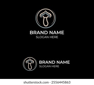 Mushroom simple modern and easy to understand  logo design