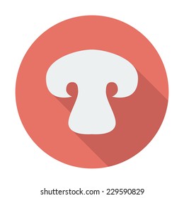 Mushroom. Single flat color icon. Vector illustration.