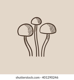Mushroom sketch icon. Mushroom sketch icon.