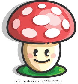 Mushroom smile face