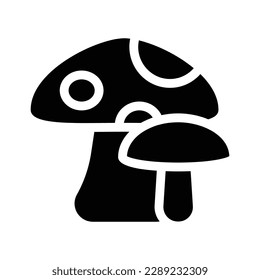 mushroom solid icon illustration vector graphic