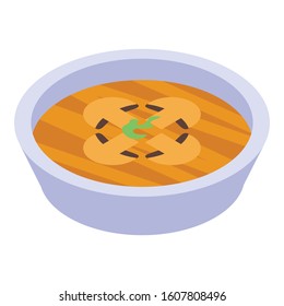 Mushroom soup icon. Isometric of mushroom soup vector icon for web design isolated on white background