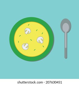 mushroom soup icon for web