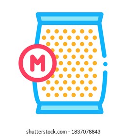 mushroom spawn bag icon vector. mushroom spawn bag sign. color symbol illustration