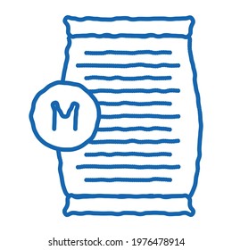 mushroom spawn bag sketch icon vector. Hand drawn blue doodle line art mushroom spawn bag sign. isolated symbol illustration
