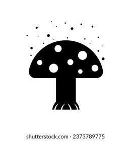 Mushroom spore icon, vector and graphic design