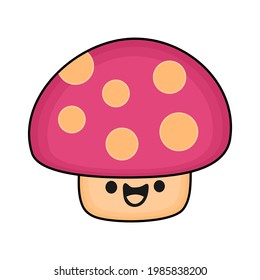 Mushroom Streetwear and Edgy Logos, in Pink and Cream, New Style, Commercial Use