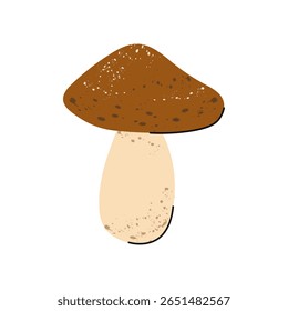 Mushroom. Stylized forest autumn mushroom