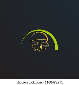 mushroom, symbol has mean beauty, strong, vision, brave. it can use for adventure, business, logo company. logo with philosopy mean energy grow dream creative and spirit