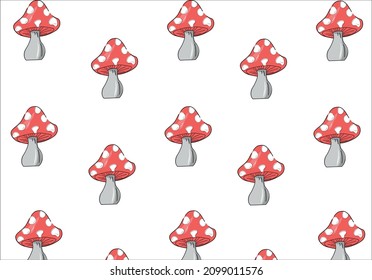 mushroom symbol pattern print design vector