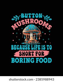 mushroom t shirt design, illustration, bohemian vibe top, vintage groovy toy, funky graphic print