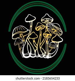 Mushroom T Shirt Design Image