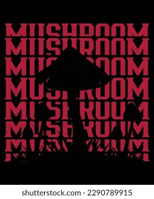 MUSHROOM T SHIRT DESIGN VECTOR