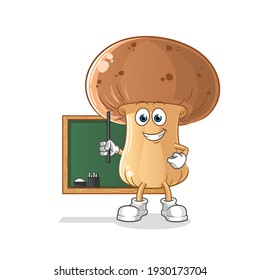 mushroom teacher vector. cartoon character