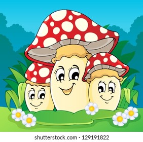 Mushroom theme image 2 - vector illustration.