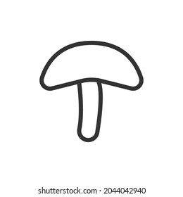 Mushroom thin line icon. Symbol in trendy outline style. Premium design for web and apps. Perfect for UI. 