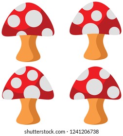 Mushroom Toadstool Cartoon Illustration Vector