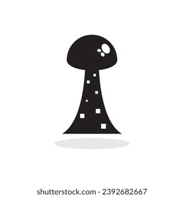 mushroom tower logo design illustration simple.