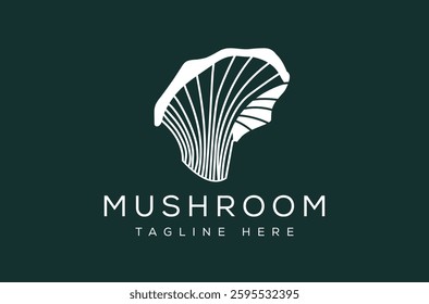 Mushroom Tree Logo Design Vector Icon Symbol Silhouette brand identity, Mushroom Illustrations, Oyster Mushroom Moth Logo, Mushroom Logo, Symbol of Organic Food Oysters for Agricultural Farm