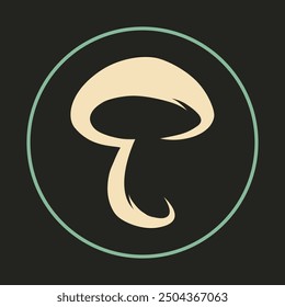 Mushroom trendy icon adept abstract vector illustration colorful artwork beautiful design.eps