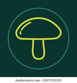 Mushroom trendy icon sensible abstract vector illustration colorful artwork beautiful design.eps