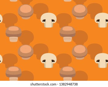 Mushroom Type Cremini Background Seamless Wallpaper