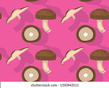 Mushroom Type Shiitake Background Seamless Wallpaper