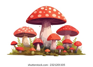 mushroom vector and animation collection