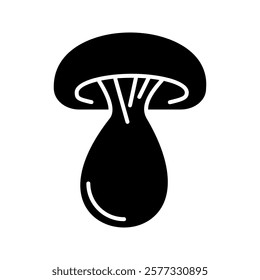 Mushroom vector art design. Mushroom silhouette. Mushroom icon vector.icon .vector illustration, pictogram isolated on white background. color editable