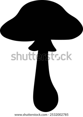 Mushroom vector art design. Mushroom silhouette. Mushroom icon vector.
