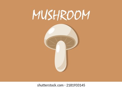 mushroom vector art "illustration" "white"