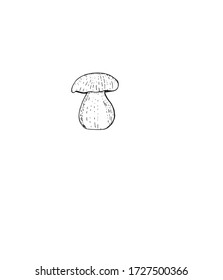 Mushroom vector. Autumn mood isolated line collection of icons, prints, banner, poster, greeting card design element