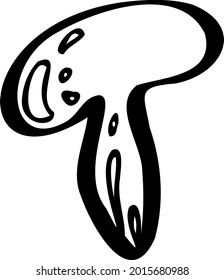 mushroom vector black and white