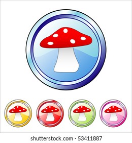 Mushroom vector buttons