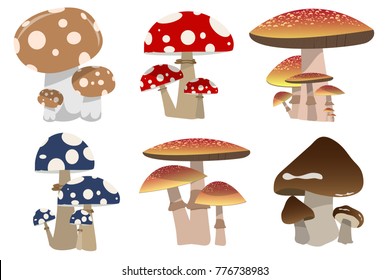Mushroom vector design illustration isolated on white background