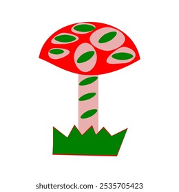 imagem de design de vetor de cogumelo aqui